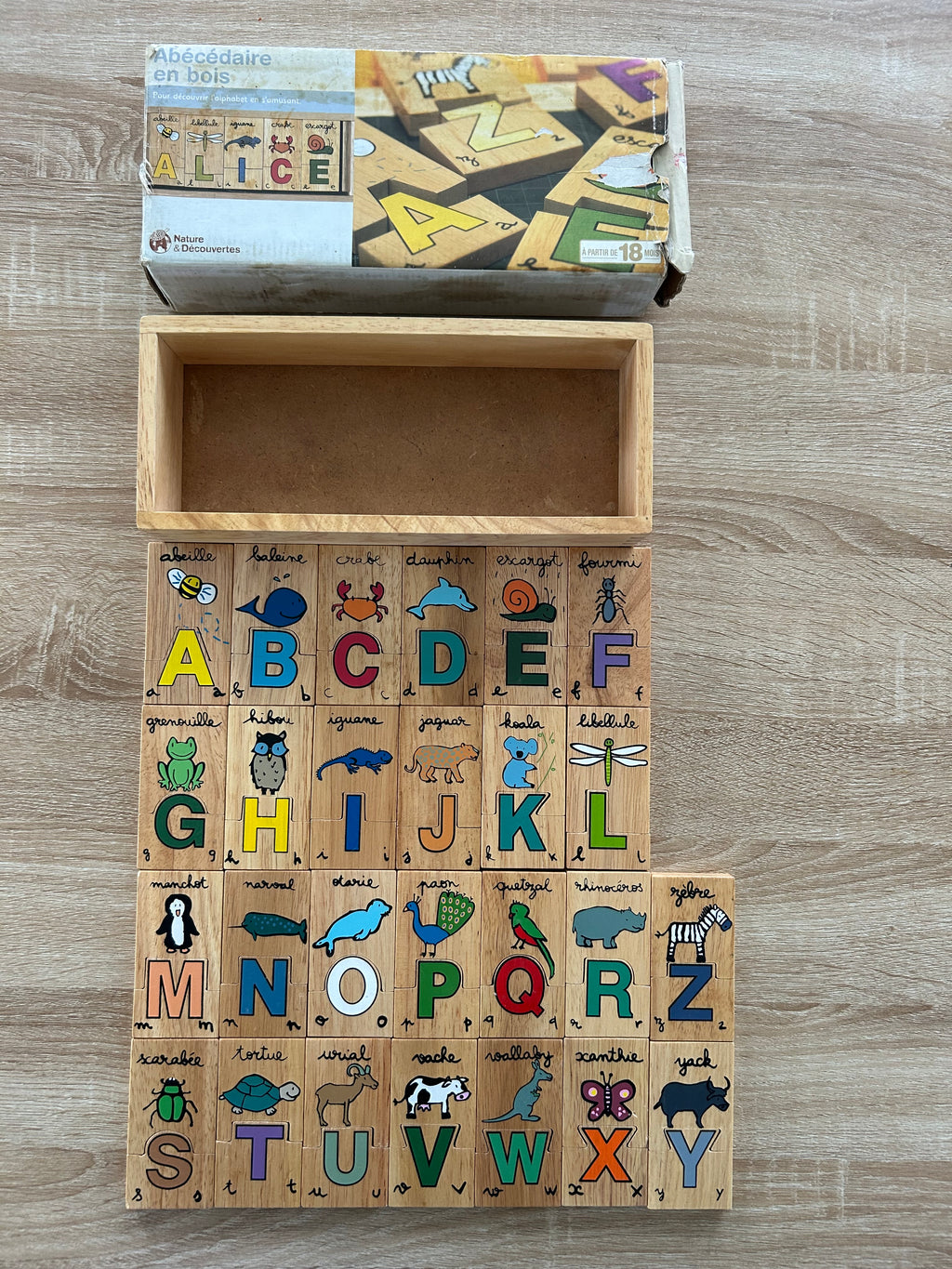 Abécédaire en bois Nature & Découvertes