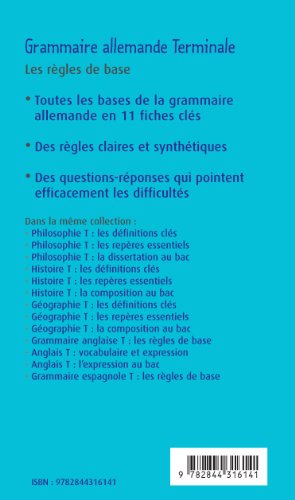 Livret scolaire : Grammaire allemande, les règles de base - Niveau terminale