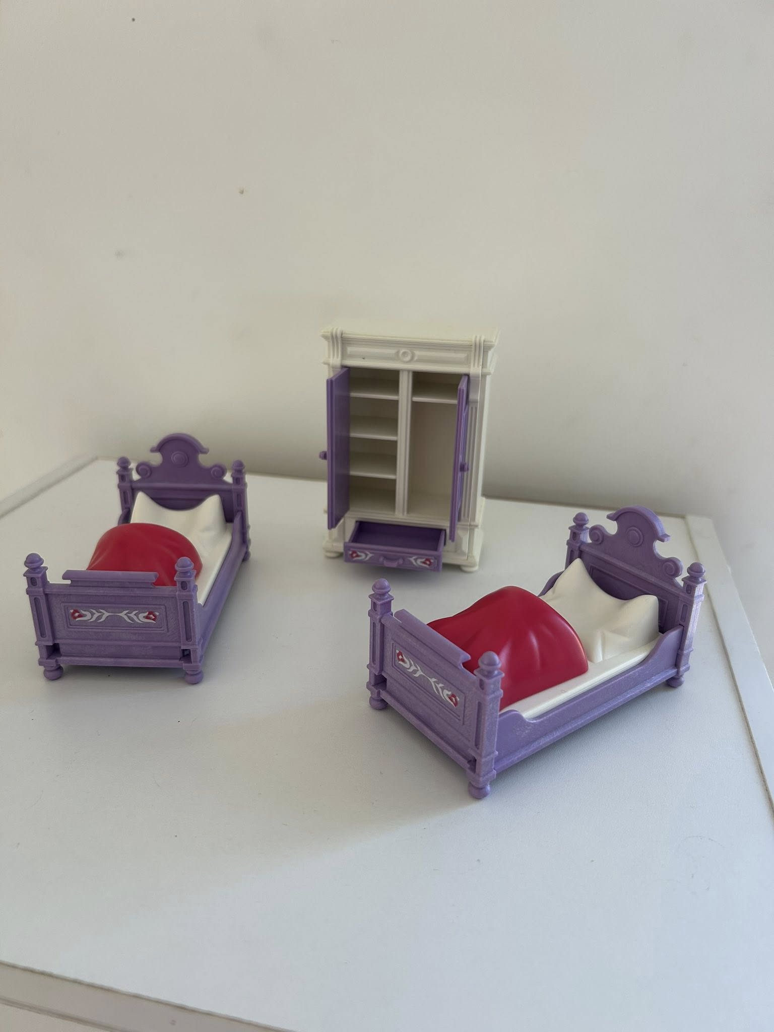 Playmobil 5325 Chambre victorienne complète 2 lits + armoire Belle Époque TBE