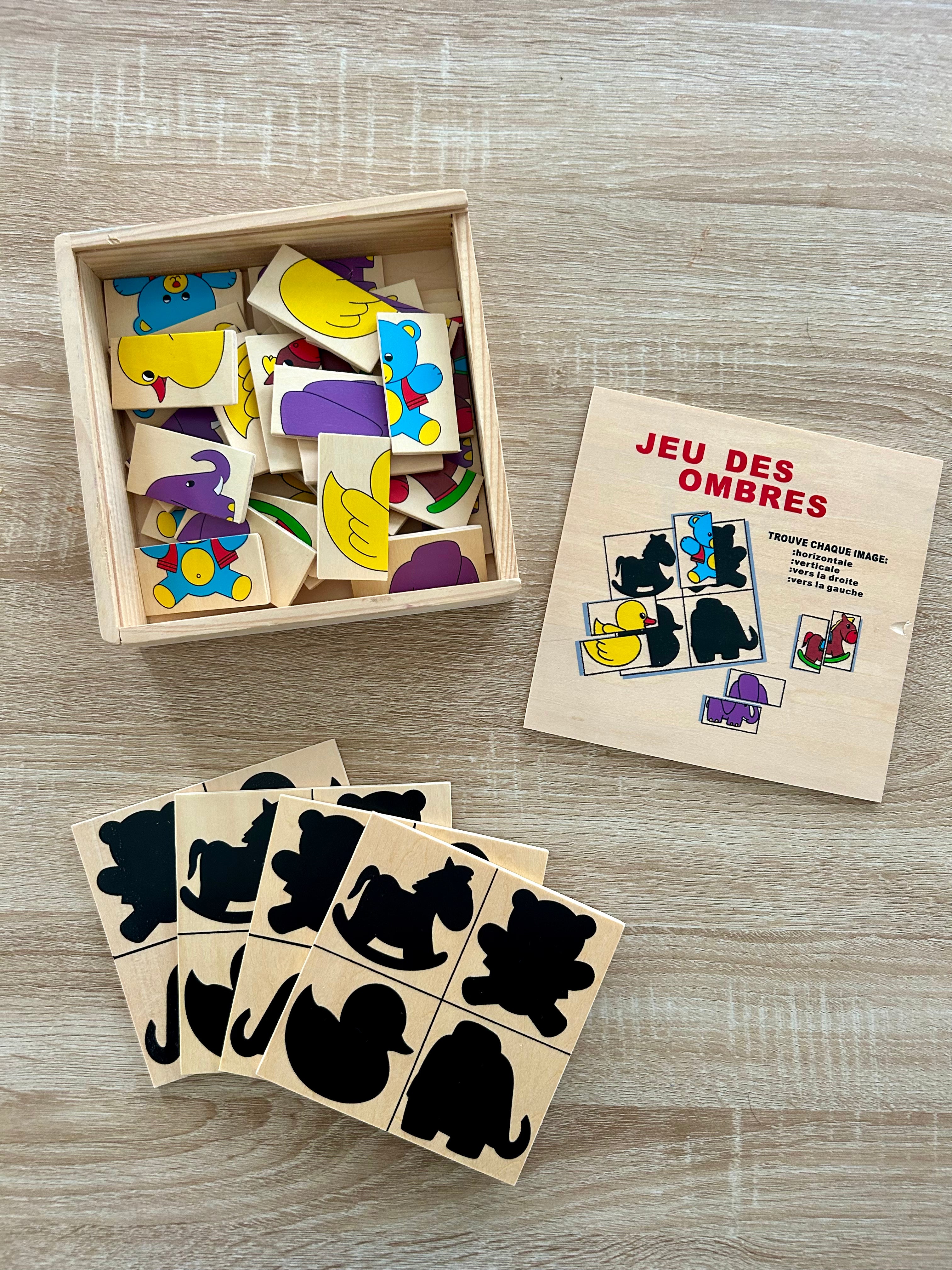 Jeu des ombres en bois
