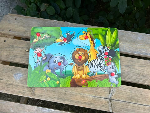 Puzzle en bois animaux de la savane 8 pièces