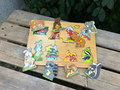 Puzzle en bois animaux Fisher Price 8 pièces - Jouet vintage 1982